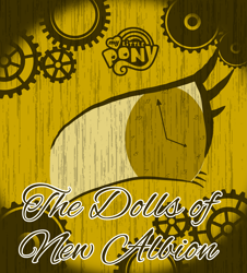 Size: 3023x3351 | Tagged: safe, artist:professorventurer, imported from derpibooru, octavia melody, series:the dolls of new albion, clock, cover, gears, steampunk, the dolls of new albion