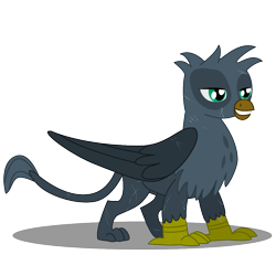 Size: 1000x1000 | Tagged: safe, artist:warren peace, imported from derpibooru, oc, oc only, oc:gerard, griffon, fallout equestria, ashes town, male, mercenary, nudity, scar, shadow, sheath, simple background, solo, talon merc, transparent background