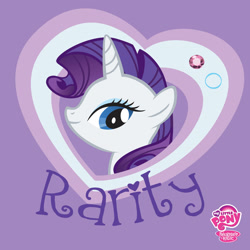 Size: 2400x2400 | Tagged: safe, imported from derpibooru, rarity, unicorn, my little pony logo, official, solo