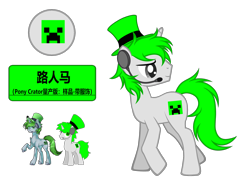 Size: 4220x3145 | Tagged: safe, artist:equestria secret guard, imported from derpibooru, oc, oc only, oc:路人马, pony, unicorn, hat, headphones, horn, looking back, male, simple background, stallion, top hat, transparent background, unicorn oc