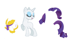 Size: 2556x1459 | Tagged: safe, artist:vernorexia, imported from derpibooru, rarity, pony, unicorn, base, bathrobe, clothes, eyes closed, eyeshadow, free to use, g4, makeup, raised hoof, request, requested art, robe, simple background, solo, transparent background