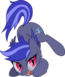 Size: 7876x9344 | Tagged: artist needed, safe, artist:lincolnbrewsterfan, derpibooru exclusive, imported from derpibooru, oc, oc only, oc:night watch, bat pony, pony, 2020, bat pony oc, colored sketch, cute, cute little fangs, digital art, ear fluff, face down ass up, fangs, inkscape, licking, licking lips, looking at you, lying down, magenta eyes, old art, open mouth, pink eyes, prone, simple background, sketch, slit pupils, solo, tail, tongue out, transparent background, two toned mane, two toned tail, vector