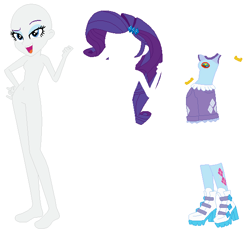 Size: 586x547 | Tagged: safe, artist:lordsfrederick778, artist:selenaede, imported from derpibooru, rarity, equestria girls, legend of everfree, alternate design, base used, simple background, solo, white background