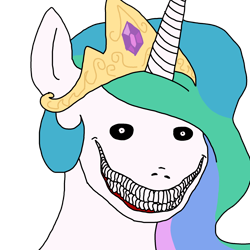 Size: 2000x2000 | Tagged: safe, imported from derpibooru, princess celestia, alicorn, meme, nightmare face, nightmare fuel, psycho wojak, simple background, solo, transparent background, wojak