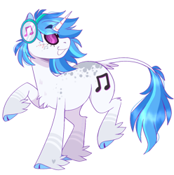 Size: 998x1005 | Tagged: safe, artist:wanderingpegasus, imported from derpibooru, dj pon-3, vinyl scratch, classical unicorn, pony, unicorn, base used, chest fluff, cloven hooves, grin, headphones, horn, leonine tail, simple background, smiling, solo, sunglasses, transparent background, twitterina design, unshorn fetlocks