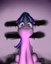 Size: 2000x2500 | Tagged: safe, artist:harukiicat, imported from derpibooru, starlight glimmer, pony, unicorn, equality, looking at you, menacing, proud, s5 starlight, sitting, solo