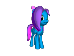 Size: 1200x900 | Tagged: safe, artist:josephlu2021, imported from derpibooru, oc, oc only, oc:azure acrylic, pegasus, pony, pony creator, 3d, bow, folded wings, hair bow, missing accessory, pegasus oc, pony oc, ponylumen, simple background, solo, transparent background, wings
