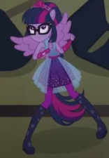 Size: 156x225 | Tagged: safe, imported from derpibooru, screencap, sci-twi, twilight sparkle, cheer you on, equestria girls, spoiler:eqg series (season 2), alternate hairstyle, belt, boots, clothes, determined, fist, frills, glasses, gorget, jewelry, knee-high boots, leggings, picture for breezies, ponied up, pony ears, regalia, shirt, shoes, skirt, sleeveless, sleeveless shirt, stance, super ponied up, wings