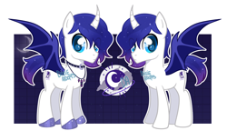 Size: 3880x2231 | Tagged: safe, artist:dixieadopts, imported from derpibooru, oc, oc only, oc:moon's muse, alicorn, bat pony, bat pony alicorn, pony, bat wings, horn, male, simple background, solo, stallion, transparent background, wings