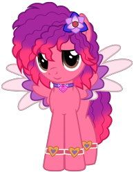 Size: 5161x6665 | Tagged: safe, artist:ejlightning007arts, imported from derpibooru, pegasus, pony, spoiler:bridlewoodstock, spoiler:g5, spoiler:my little pony: make your mark chapter 4, anklet, bracelet, bridlewoodstock, collar, colored wings, cute, female, flower, flower in hair, g4, g5, g5 to g4, generation leap, heart, jewelry, mare, my little pony: make your mark, my little pony: make your mark chapter 4, ruby jubilee, simple background, solo, spread wings, transparent background, wings