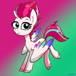 Size: 2048x2048 | Tagged: safe, artist:pfeffaroo, imported from derpibooru, zipp storm, pegasus, pony, g5, gradient background, solo