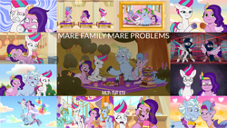 Size: 1280x721 | Tagged: safe, edit, edited screencap, editor:quoterific, imported from derpibooru, screencap, pipp petals, queen haven, zipp storm, pegasus, pony, unicorn, spoiler:g5, spoiler:my little pony: tell your tale, spoiler:tyts01e51, alphabittle blossomforth, g5, mare family mare problems, my little pony: tell your tale