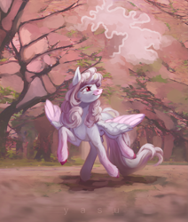 Size: 2459x2894 | Tagged: safe, artist:yasu, imported from derpibooru, oc, oc only, pegasus, pony, female, flower, mare, pegasus oc, scenery, soft, solo