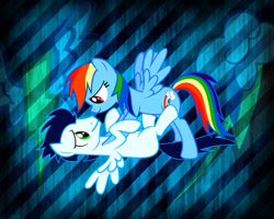 Size: 1000x800 | Tagged: safe, artist:justaninnocentpony, imported from derpibooru, rainbow dash, soarin', pegasus, pony, duo, female, male, mare, shipping, soarindash, spread wings, stallion, straight, wallpaper, wings