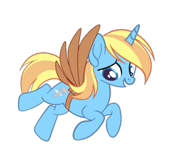 Size: 837x725 | Tagged: safe, artist:laceyscreations, imported from derpibooru, oc, oc only, oc:skydreams, pony, unicorn, artificial wings, augmented, female, flying, mare, simple background, solo, transparent background, wings