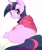 Size: 1713x2048 | Tagged: safe, alternate version, artist:cheesesauce_45, imported from derpibooru, twilight sparkle, pony, unicorn, butt, female, looking at you, looking back, looking back at you, mare, simple background, smiling, solo, twibutt, unicorn twilight, white background