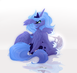 Size: 2717x2598 | Tagged: safe, artist:inspiredpixels, imported from derpibooru, princess luna, alicorn, pony, female, mare, mare in the moon, moon, s1 luna, solo, tangible heavenly object