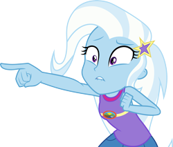 Size: 3517x3000 | Tagged: safe, artist:cloudy glow, imported from derpibooru, trixie, human, equestria girls, legend of everfree, .ai available, pointing, simple background, solo, transparent background, vector