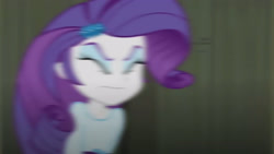 Size: 3072x1727 | Tagged: safe, imported from derpibooru, screencap, rarity, human, equestria girls, rainbow rocks, blurry, blurry background, eyes closed, female, frown, hairpin, motion blur, solo