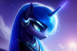 Size: 1152x764 | Tagged: safe, imported from derpibooru, princess luna, alicorn, ai content, ai generated, generator:stable diffusion, prompter:teonanakatle, royalty, solo