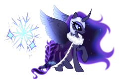 Size: 1920x1309 | Tagged: safe, artist:gloriaartist, imported from derpibooru, oc, oc only, unnamed oc, alicorn, pony, alicorn oc, cloak, clothes, colored wings, curved horn, eyeshadow, female, frown, gradient wings, helmet, horn, makeup, mare, raised hoof, see-through, signature, simple background, solo, spread wings, transparent background, wings