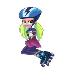 Size: 2000x2000 | Tagged: safe, artist:splendidbondage, imported from derpibooru, lemon zest, human, equestria girls, arm behind back, bondage, bound and gagged, gag, roller skates, rollerblades, rope, rope bondage, simple background, skates, solo, tape, tape gag, tied up, transparent background