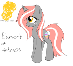Size: 880x791 | Tagged: safe, artist:solixy406, imported from derpibooru, oc, pony, unicorn, alternate universe, element of kindness, simple background, solo, white background