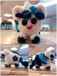 Size: 2048x2730 | Tagged: safe, artist:casquitos kawaii, imported from derpibooru, shining armor, pony, unicorn, amigurumi, crochet, handmade, irl, photo, plushie, solo