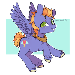 Size: 1000x1000 | Tagged: safe, artist:onionpwder, imported from derpibooru, pegasus, pony, bandana, freckles, fusion:big macintosh, fusion:lightning dust, green eyes, male, solo, stallion