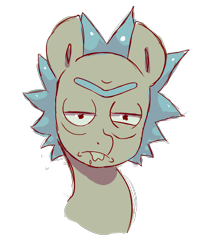 Size: 1150x1400 | Tagged: safe, alternate version, artist:minckies, imported from derpibooru, earth pony, pony, background removed, bust, male, ponified, rick and morty, rick sanchez, simple background, solo, stallion, transparent background, unamused