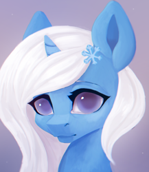 Size: 1000x1150 | Tagged: safe, artist:minckies, imported from derpibooru, oc, oc only, pony, unicorn, bust, female, horn, mare, snow, snowflake, solo, unicorn oc