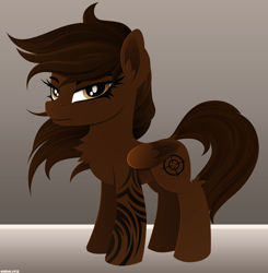 Size: 2448x2500 | Tagged: safe, artist:andaluce, imported from derpibooru, oc, oc only, oc:torque, pegasus, pony, chest fluff, female, lineless, mare, simple background, solo, tattoo