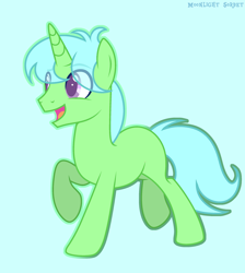 Size: 2328x2600 | Tagged: safe, artist:moonlight sorbet, imported from derpibooru, oc, oc:green byte, pony, unicorn, male, solo, stallion