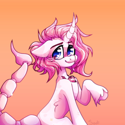 Size: 2100x2100 | Tagged: safe, artist:sadi, imported from derpibooru, oc, oc only, pony, unicorn, gradient background, solo