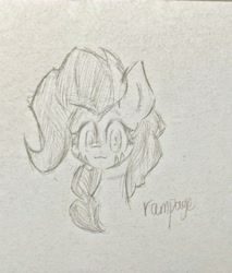 Size: 3384x3972 | Tagged: safe, artist:rony, imported from derpibooru, oc, oc only, oc:rampage, earth pony, pony, fallout equestria, fallout equestria: project horizons, cute, fanfic art, solo, traditional art