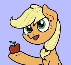 Size: 2048x1882 | Tagged: safe, artist:ewoudcponies, imported from derpibooru, applejack, earth pony, pony, apple, female, food, solo, tongue out