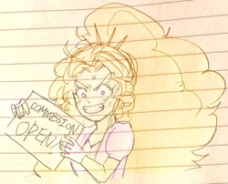 Size: 1496x1211 | Tagged: safe, artist:amazingpuffhair, imported from derpibooru, adagio dazzle, equestria girls, female, lined paper, sketch, solo, traditional art