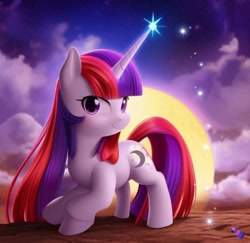 Size: 1080x1048 | Tagged: safe, imported from derpibooru, moondancer, moondancer (g1), pony, unicorn, ai content, ai generated, female, g1, generator:purplesmart.ai, generator:stable diffusion, mare, solo