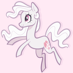 Size: 5000x5000 | Tagged: safe, artist:pilesofmiles, imported from derpibooru, bridal beauty, earth pony, pony, full body, g1, pink background, simple background, solo, wavy mane