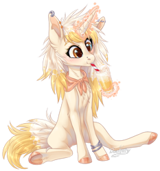 Size: 1600x1714 | Tagged: safe, artist:doekitty, imported from derpibooru, oc, oc:creamy fizz, pony, unicorn, female, magic, mare, simple background, solo, transparent background