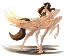 Size: 1699x1479 | Tagged: safe, artist:xanthiminora, imported from derpibooru, oc, oc only, pegasus, pony, female, hoof fluff, large wings, long legs, mare, pegasus oc, simple background, sternocleidomastoid, thin, thin legs, transparent background, unshorn fetlocks, wings