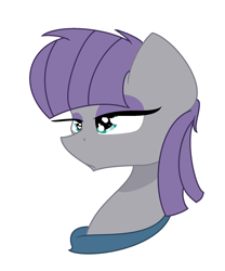 Size: 1484x1784 | Tagged: safe, artist:mynameislele, imported from derpibooru, maud pie, earth pony, pony, bust, simple background, solo, white background