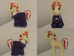 Size: 1597x1199 | Tagged: safe, artist:little-broy-peep, idw, imported from derpibooru, flim, pony, unicorn, reflections, spoiler:comic, dark mirror universe, irl, male, photo, plushie, solo, stallion