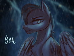Size: 2160x1620 | Tagged: safe, artist:ondrea, imported from derpibooru, oc, pony, commission, rain, solo, your character here