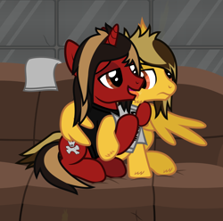 Size: 1432x1422 | Tagged: safe, artist:lightningbolt, derpibooru exclusive, imported from derpibooru, pegasus, pony, unicorn, .svg available, alex gaskarth, all time low, cheek fluff, clothes, couch, drool, duo, duo male, dyed mane, dyed tail, ear fluff, fluffy, frown, gay, grabbing, holding hooves, hoof fluff, horn, hug, indoors, jack barakat, licking, licking cheeks, lidded eyes, looking at each other, looking at someone, male, open mouth, partially open wings, ponified, shipping, shirt, show accurate, sitting, svg, t-shirt, tail, tongue out, vector, winghug, wings