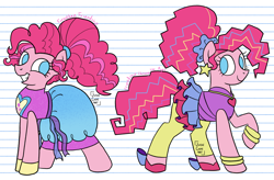 Size: 2480x1628 | Tagged: safe, artist:queertrixie, derpibooru exclusive, imported from derpibooru, pinkie pie, earth pony, pony, equestria girls, equestria girls series, forgotten friendship, friendship through the ages, alternate hairstyle, clothes, equestria girls outfit