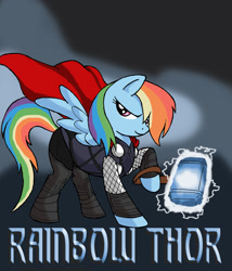 Size: 1000x1167 | Tagged: safe, artist:kenichi-shinigami, imported from derpibooru, rainbow dash, crossover, thor