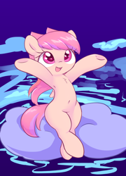 Size: 776x1080 | Tagged: safe, imported from twibooru, oc, oc:missing bliss, pegasus, pony, abstract background, belly button, female, filly, image, png, sitting