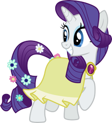 Size: 3000x3298 | Tagged: safe, artist:cloudy glow, imported from derpibooru, rarity, pony, unicorn, sweet and elite, .ai available, clothes, dress, female, flower, flower in tail, mare, simple background, solo, tail, transparent background, vector