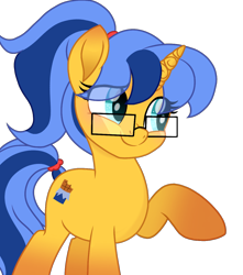 Size: 1080x1223 | Tagged: safe, artist:cstrawberrymilk, imported from derpibooru, oc, oc only, oc:hazelnut crunch, pony, unicorn, female, glasses, mare, simple background, solo, transparent background